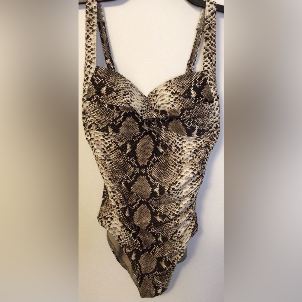 Bond-eye Australia Snakeprint Swimsuit Size 6 D/DD Brown